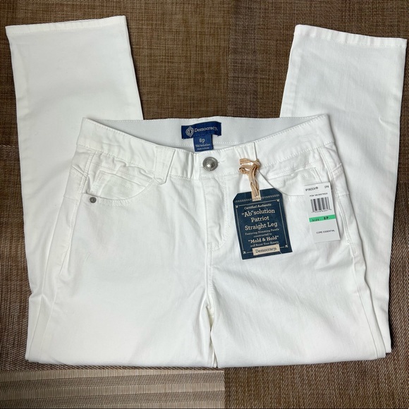 #74 Democracy Straight Leg Optic White Ab"solution® Patriot Straight Leg Jeans - Picture 5 of 14